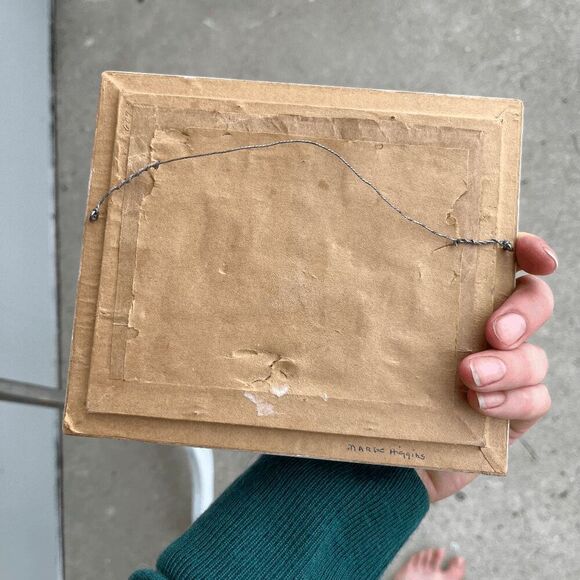 VTG Micro Needlepoint Shih Tzu Puppy Art Signed Marge Higgins Cottagecore Galler - Picture 4 of 10